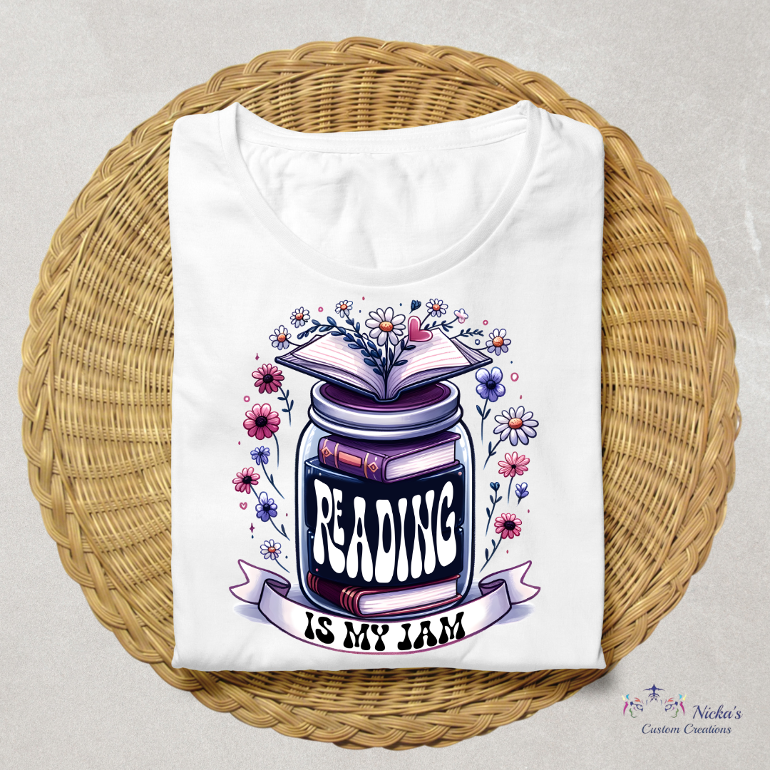 Reading is my Jam- T-shirt