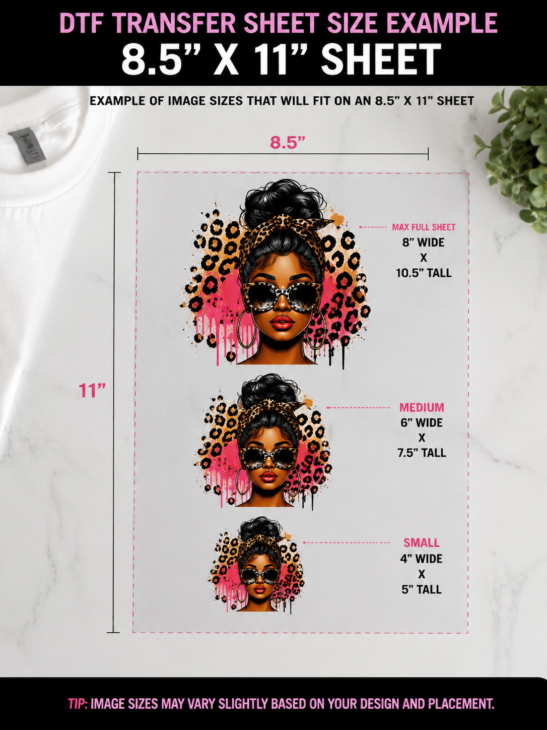 DTF Transfer Sheet - 8.5" x 11