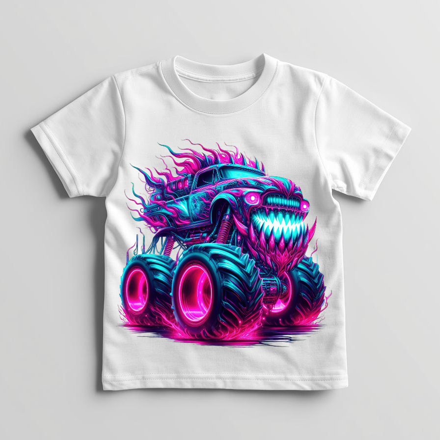 Neon Monster Truck Collection- T-shirt