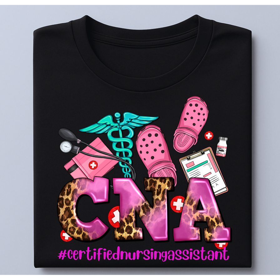CNA Cheetah Print- T-shirt
