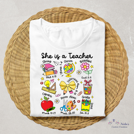 She is a teacher- T-shirt
