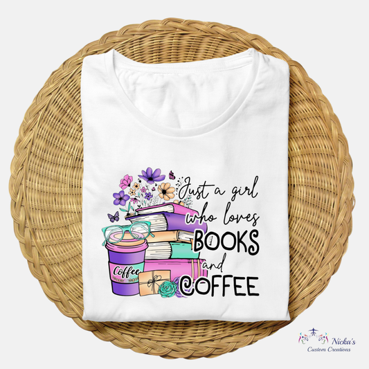 Books & coffee- T-shirt