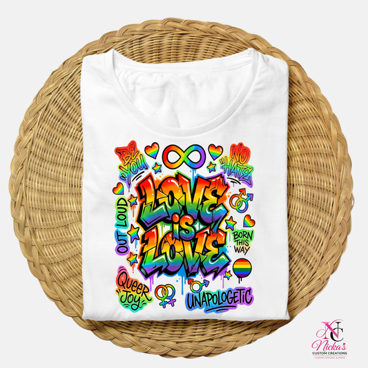 Love Is Love Rainbow Pride Tee