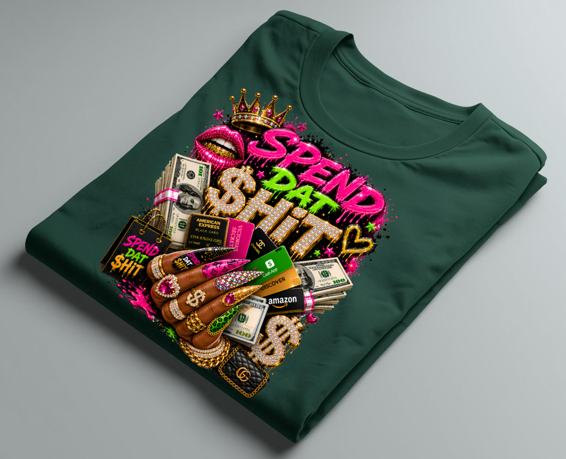 Spend Dat Sh*t Luxury Shopping Graphic Tee 💳🛍️