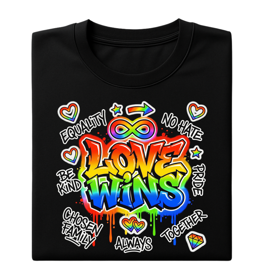 Love Wins Graffiti Pride Tee