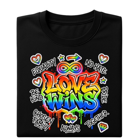Love Wins Graffiti Pride Tee